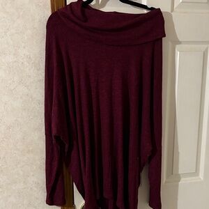 Lane Bryant Burgundy Off-Shoulder Sweater 18/20 NWOT.